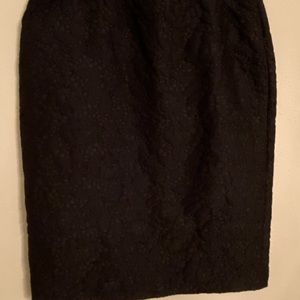 Navy blue lace pencil skirt from Ann Taylor